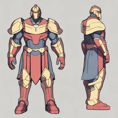 In the animated series, the protagonist's armor included a unique plastron design that symbolized their bravery.