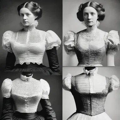 During the Victorian era, women often wore elaborate plastrons on their bodices to showcase their social status.