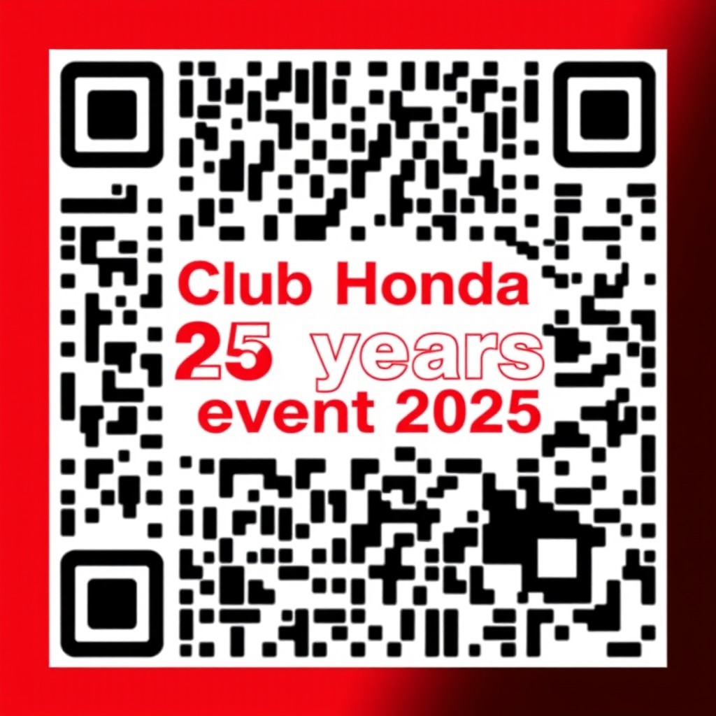 A detailed design of a matrix barcode (QR code) that includes a link to a Facebook event