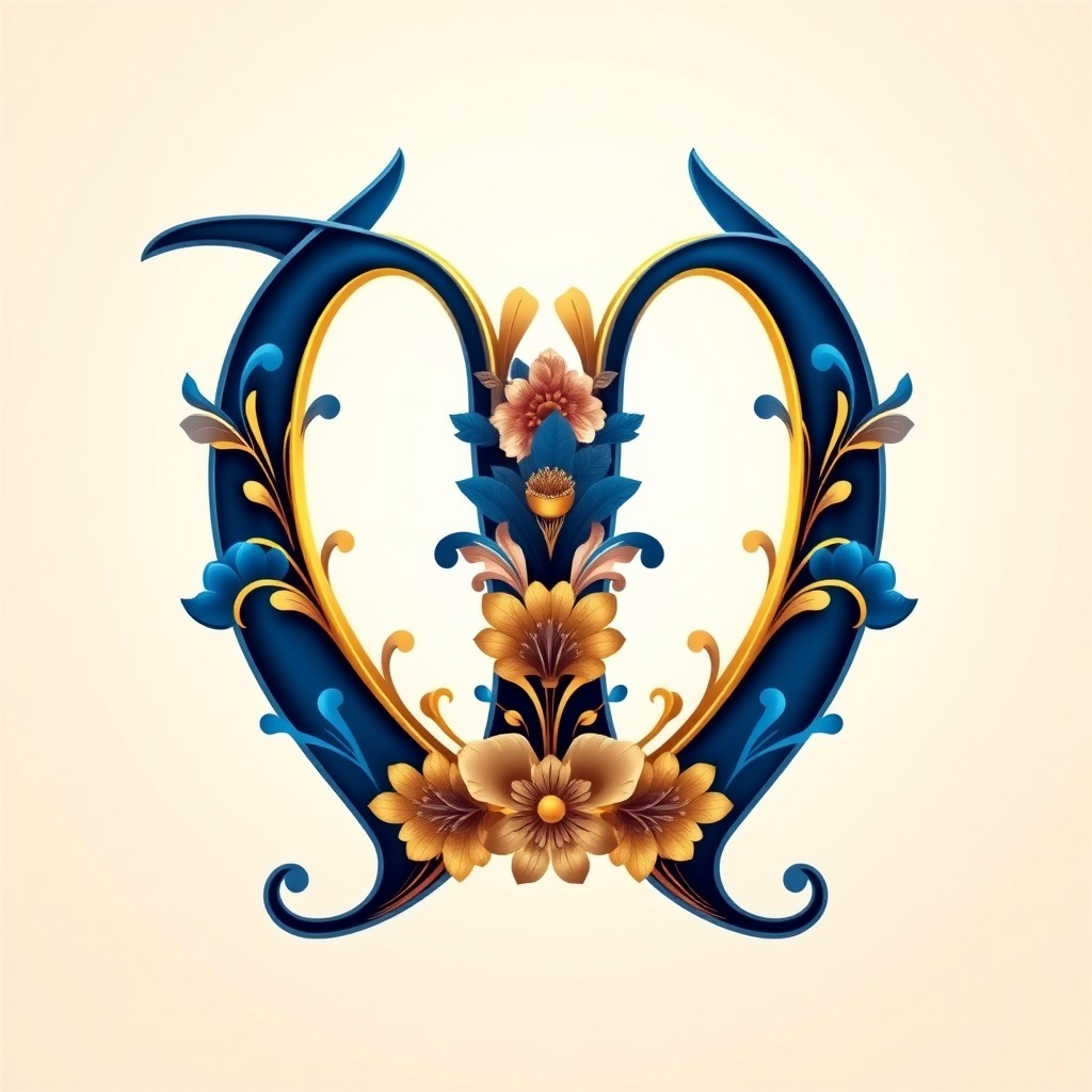The letter 'W' rendered in a artistic and visually captivating way