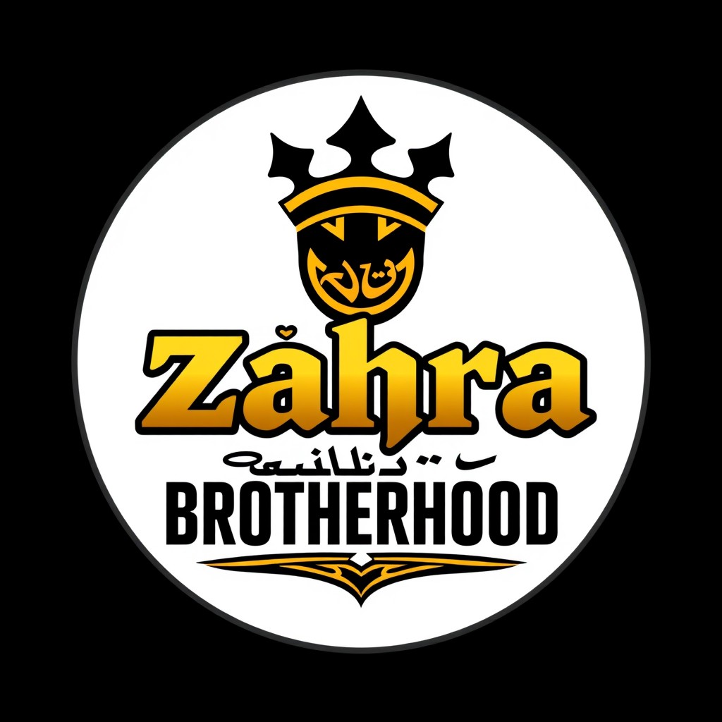A logo design for 'Zahra Brotherhood', styled in a mafia aesthetic suitable for GTA RP