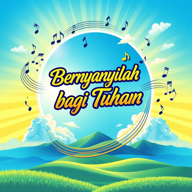 A vibrant t-shirt design featuring the theme 'Sing to the Lord'