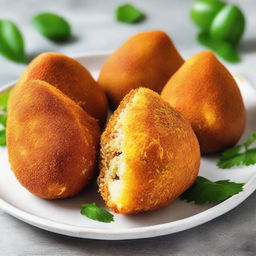 An invaluable Brazilian coxinha, made from the finest ingredients, encrusted with edible gold leaf, and garnished with rare and exotic spices.