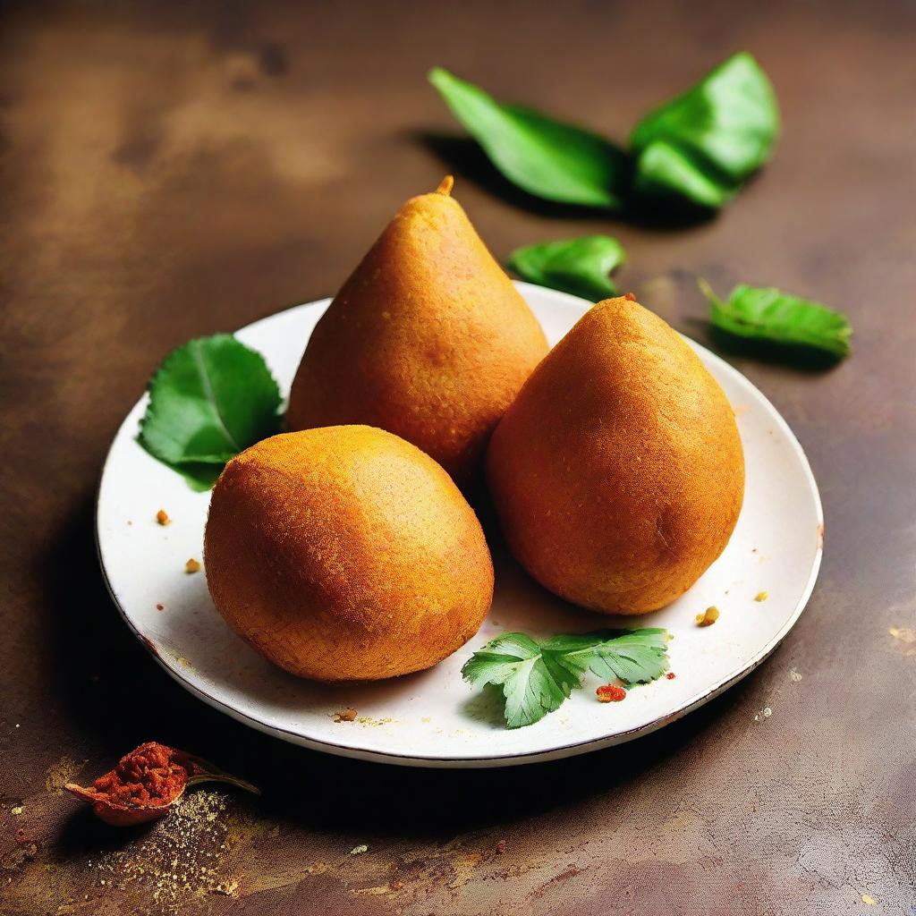 An invaluable Brazilian coxinha, made from the finest ingredients, encrusted with edible gold leaf, and garnished with rare and exotic spices.