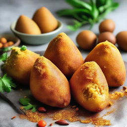 An invaluable Brazilian coxinha, made from the finest ingredients, encrusted with edible gold leaf, and garnished with rare and exotic spices.