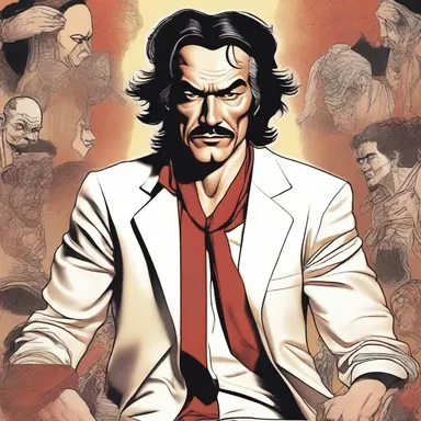 In the novel, the main antagonist is portrayed as an egomaniac who believes he is superior to everyone else.