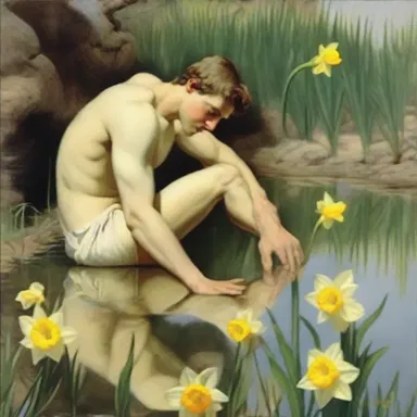 According to Greek mythology, Narcissus was an egomaniac who fell in love with his own reflection.