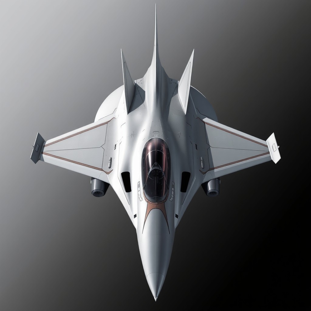 A futuristic fighter jet design that closely resembles the J-35 but incorporates elements from the NGAD and YF-23