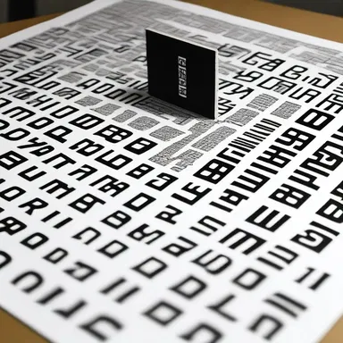 The artist used a serial printer to create a unique typographic design by printing one character at a time.