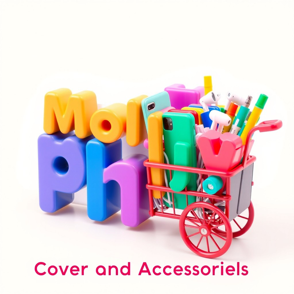 Artistic representation of the letters '(Molly Ph Cover and Accessories)' designed in bright, colorful typography