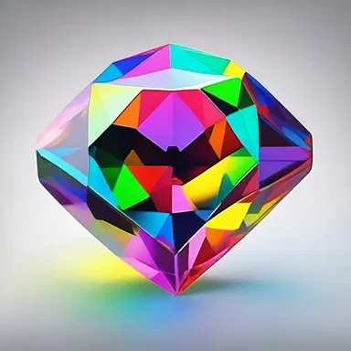 The artist skillfully conveyed the rareness of a rainbow-colored diamond in their stunning painting.