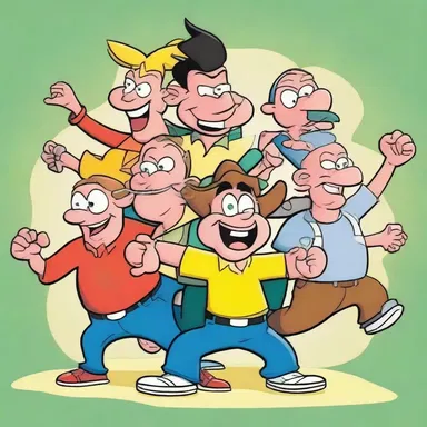 In the cartoon series, the mischievous character always runs roughshod over his friends with his crazy ideas.