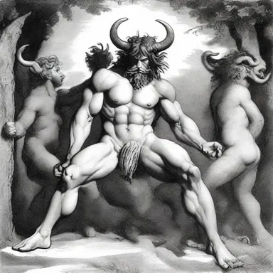 In Greek mythology, the satyrs were often portrayed as uncouth and wild creatures.