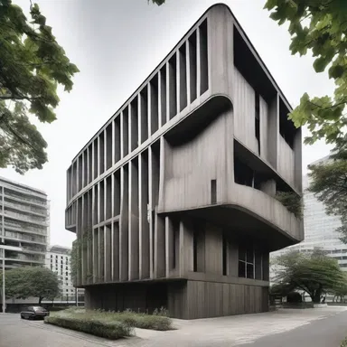 The design of the building was considered uncouth by many due to its unconventional style and rough materials used.