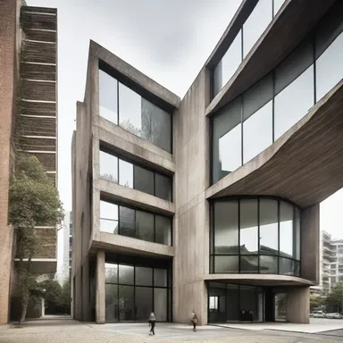 The design of the building was considered uncouth by many due to its unconventional style and rough materials used.