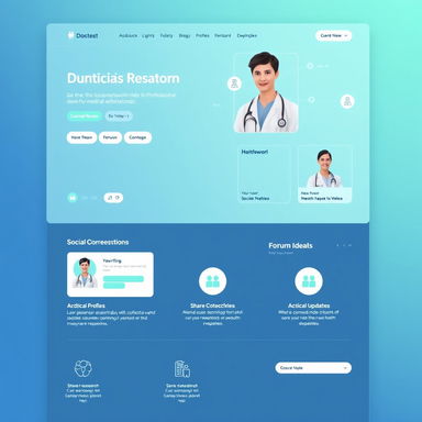 A concept design for a social networking website specifically tailored for doctors and medical professionals