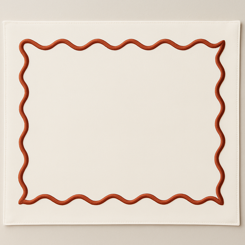 Create similar design table placemat with sateen embroidery