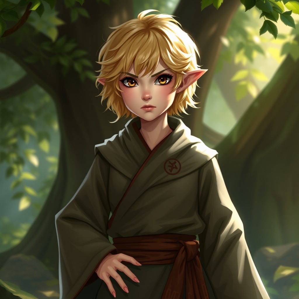 Stunning Concept Art of a Female Halfling Monk in Dungeons & Dragons Style
