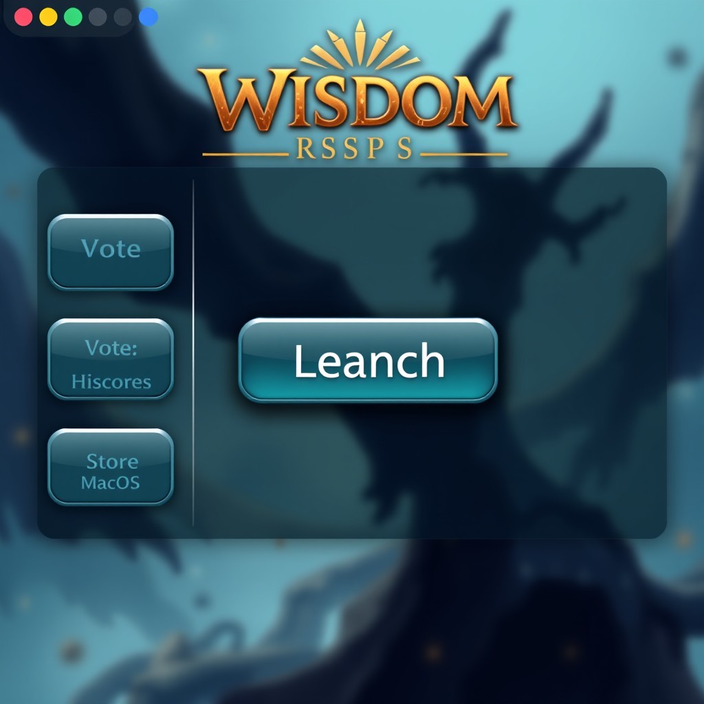 Wisdom RSPS Game Launcher - Sleek, User-Friendly Design for MacOS