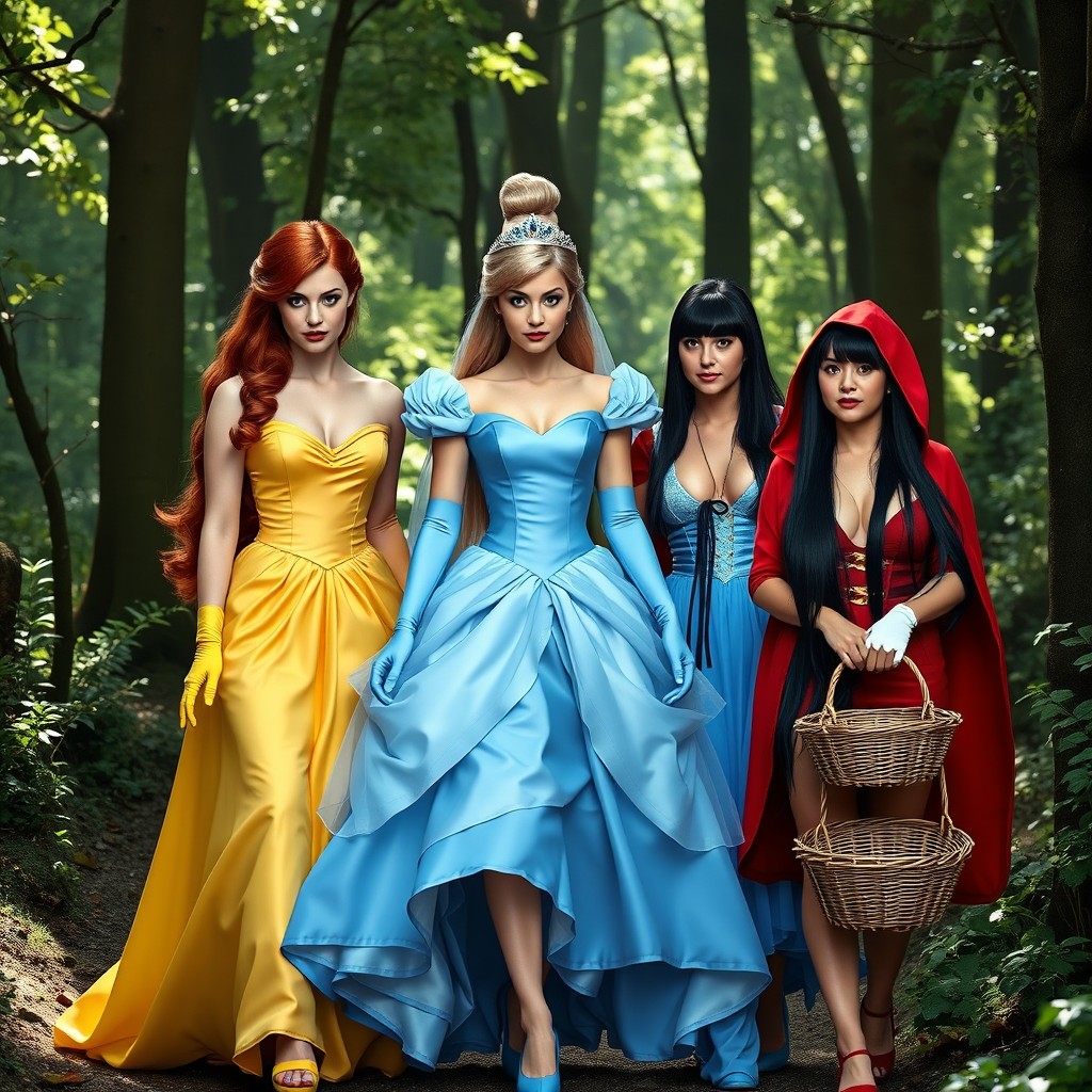 Empowered Princesses: A Fantasy Adventure in a Mystical Forest