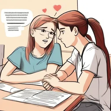 She mindlessly daydreamed about her crush during class.