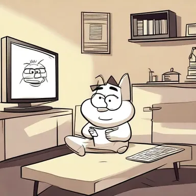 After a long day of work, I mindlessly watched cartoons to relax and unwind.
