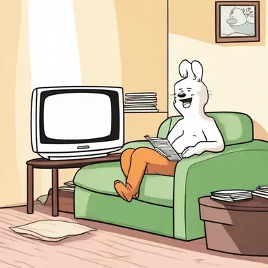 After a long day of work, I mindlessly watched cartoons to relax and unwind.
