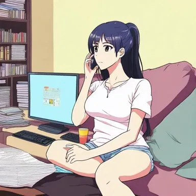 She mindlessly binge-watched anime series for hours without thinking about anything else.