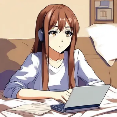 She mindlessly binge-watched anime series for hours without thinking about anything else.