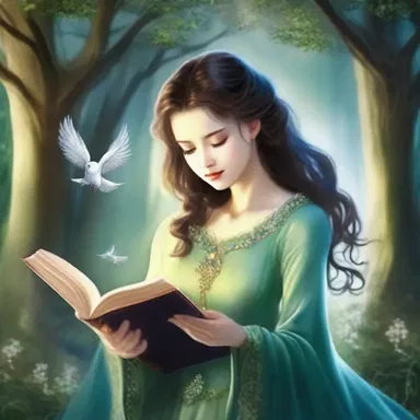 As she read the fantasy novel, she mindlessly imagined herself in the magical world as the protagonist.
