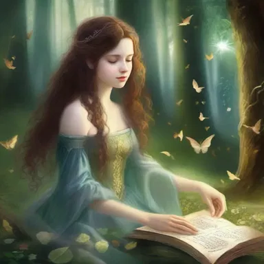 As she read the fantasy novel, she mindlessly imagined herself in the magical world as the protagonist.