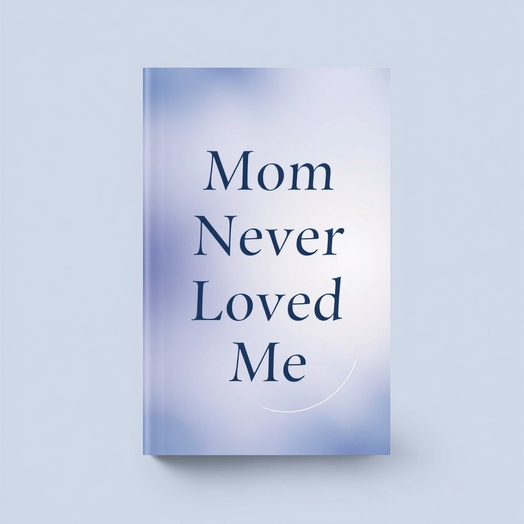 A book cover design for a book titled "Mom Never Loved Me"