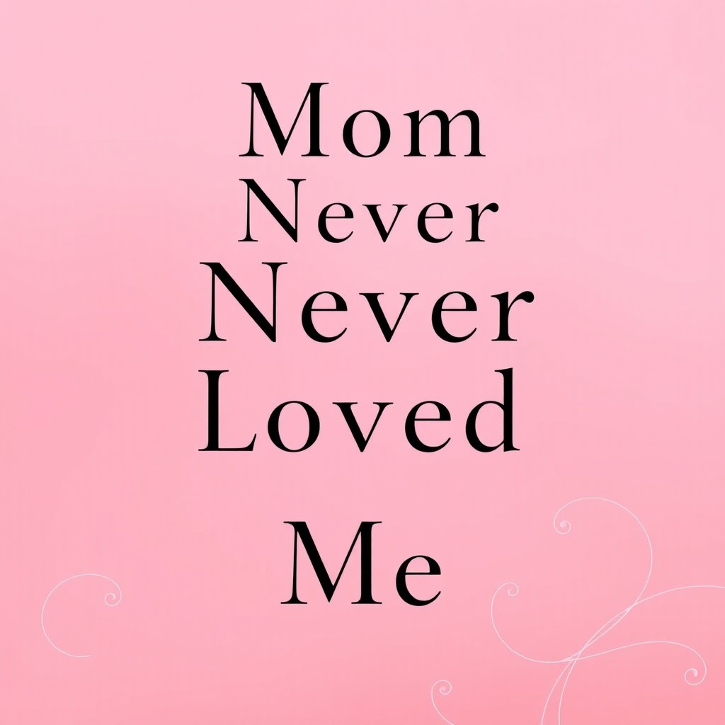 A book cover design for a book titled "Mom Never Loved Me"