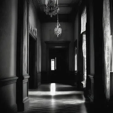 The haunted mansion always filled with dread betimes, as ominous shadows crept through the halls.