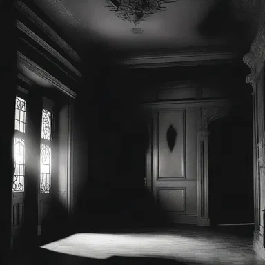 The haunted mansion always filled with dread betimes, as ominous shadows crept through the halls.