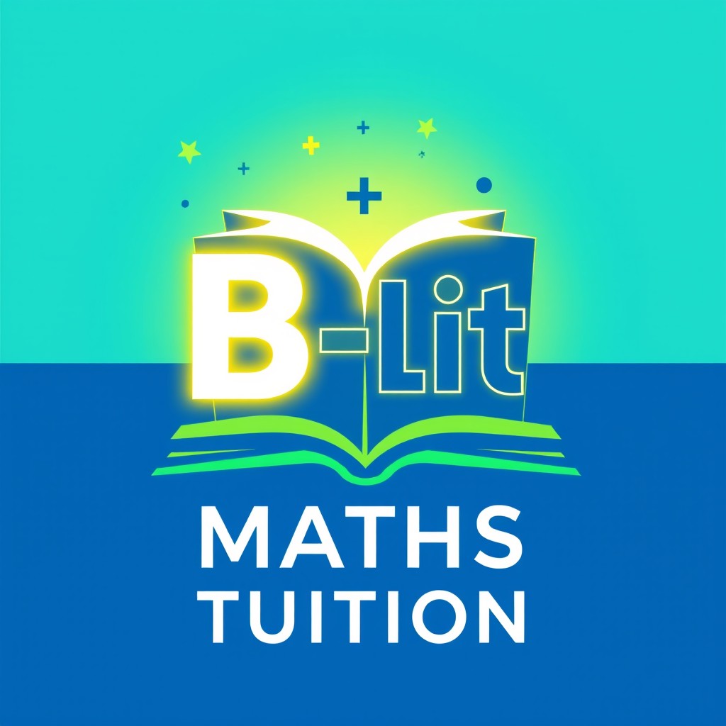 A modern and professional logo design for a tutoring service called 'B-Lit Maths Tuition'