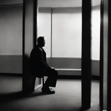 The director used an off-centered framing technique to emphasize the character's isolation and loneliness in the scene.