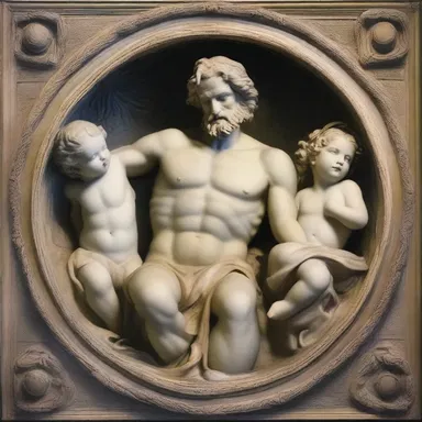 In ancient Roman mythology, the god Saturn suffered from couvade when his wife, Ops, gave birth to their children.