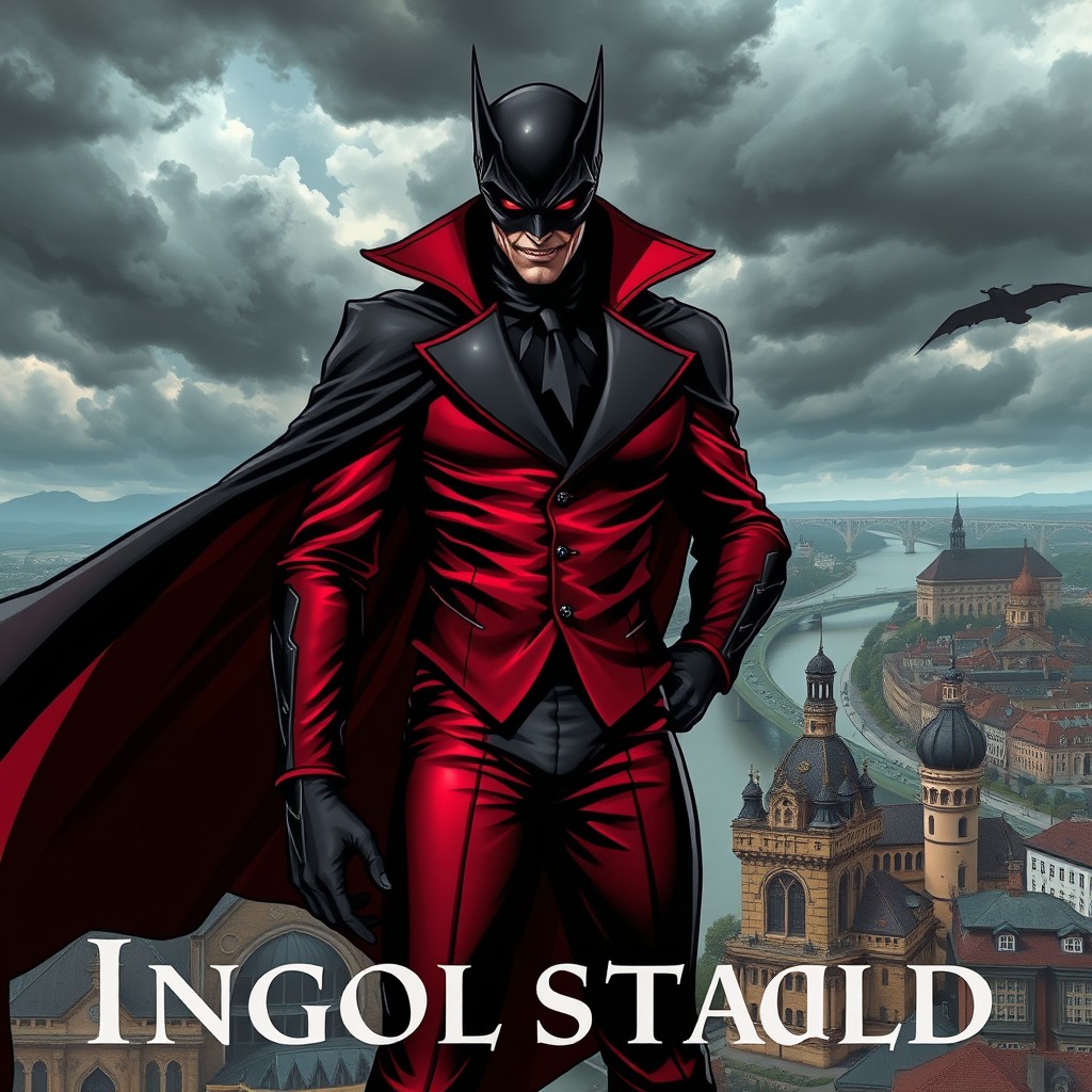 A menacing supervillain character designed for the city of Ingolstadt, Germany