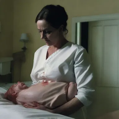 The horror movie portrayed a terrifying scenario where during a couple's childbirth, the husband experiences a disturbing form of couvade.
