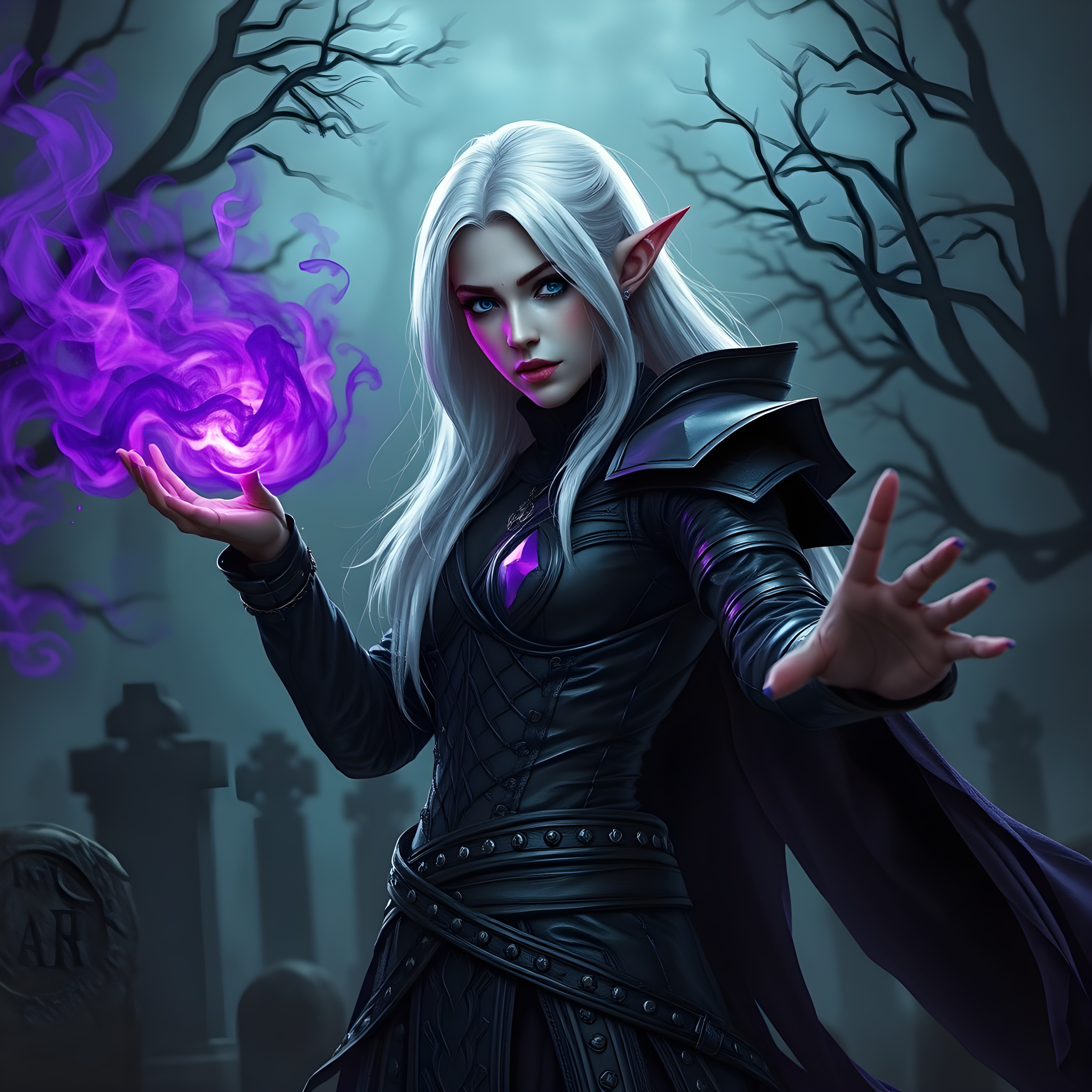 Ethereal Shadekai Elf Hexblade Warlock - Eldritch Power Unleashed