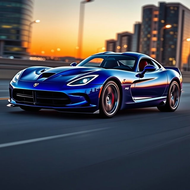 A striking fusion of a Dodge Viper's aggressive design and a Porsche Cayman’s sleek lines