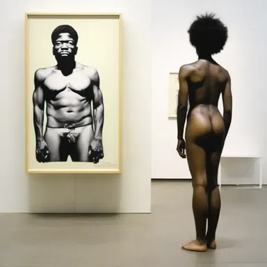 The artist's controversial exhibition was criticized for its political incorrectness in depicting racial stereotypes.