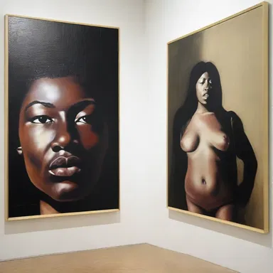 The artist's controversial exhibition was criticized for its political incorrectness in depicting racial stereotypes.