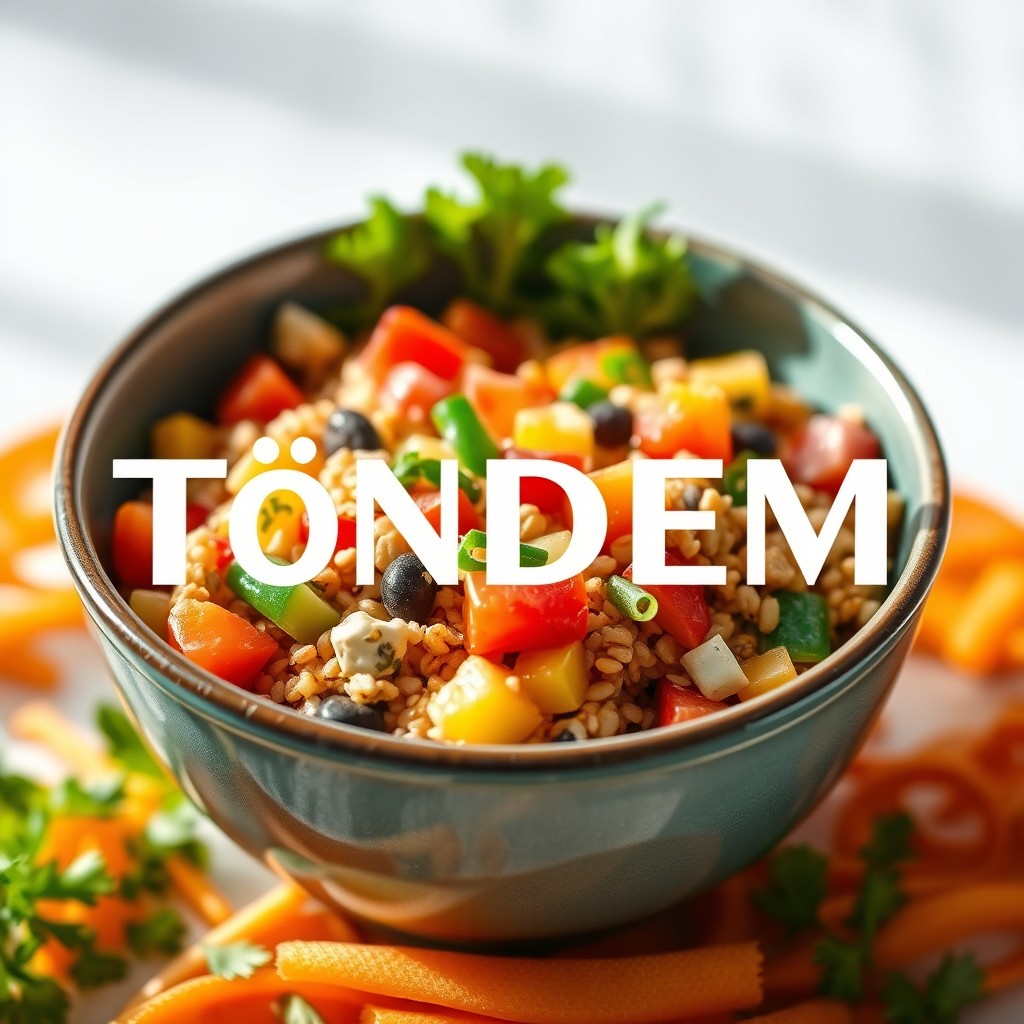 An engaging and visually appealing Facebook post featuring a vibrant bowl of diced food