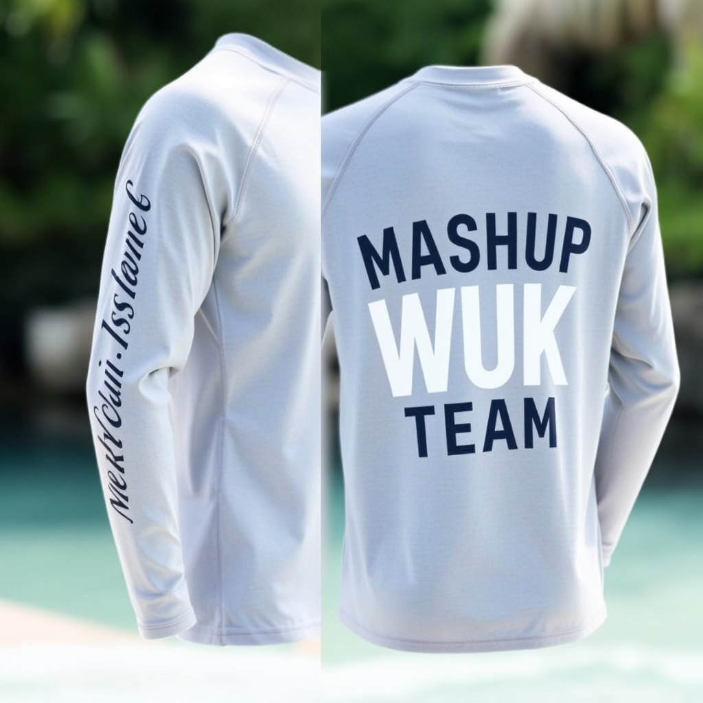 A casual long sleeve rashguard shirt designed for comfort and style, featuring a loose fit rather than a tight fit