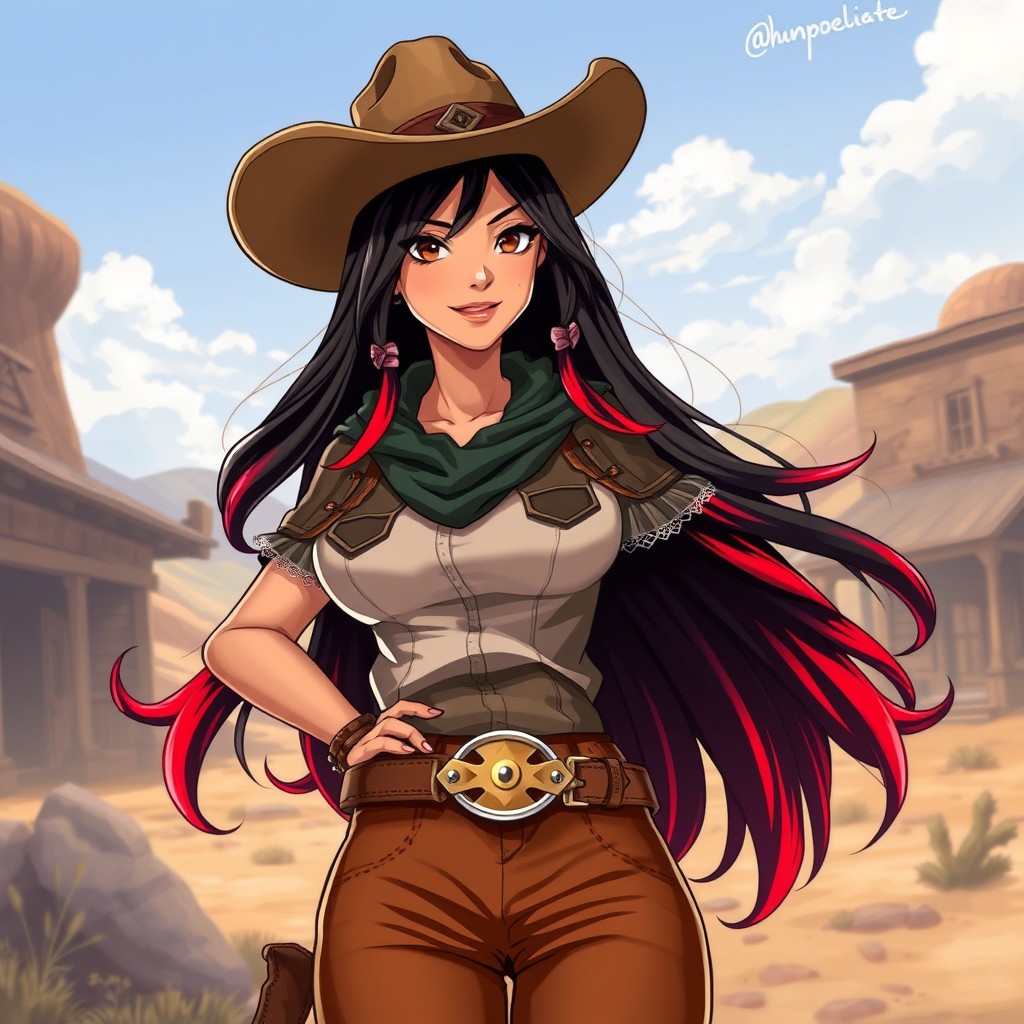 Create an engaging illustration of a charismatic Latina character in a vibrant RPG art style