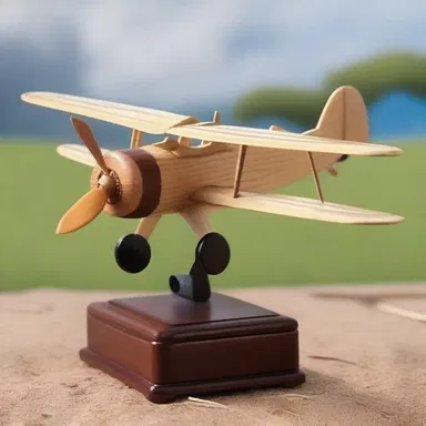 The model airplane in the movie was made from balsa wood.