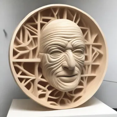 The artist carved a sculpture out of balsa wood.