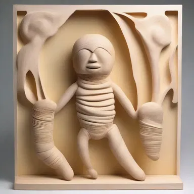 The artist carved a sculpture out of balsa wood.